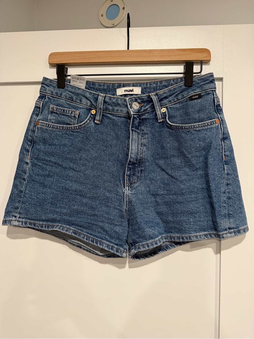 Mavi Classic Mid-Blue Denim Shorts